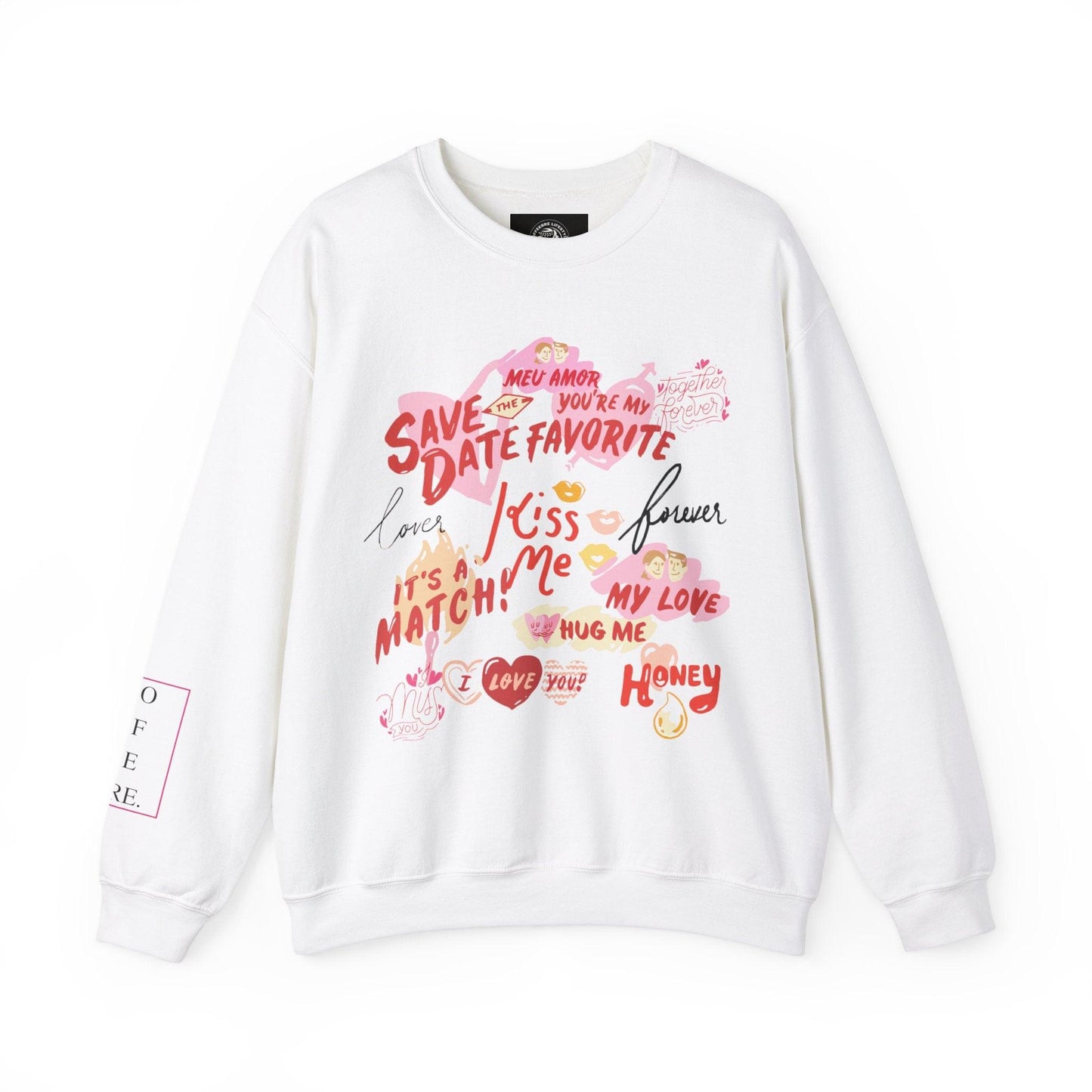 Valentine's Love Script Unisex Crewneck Sweatshirt - COFFEEBRE