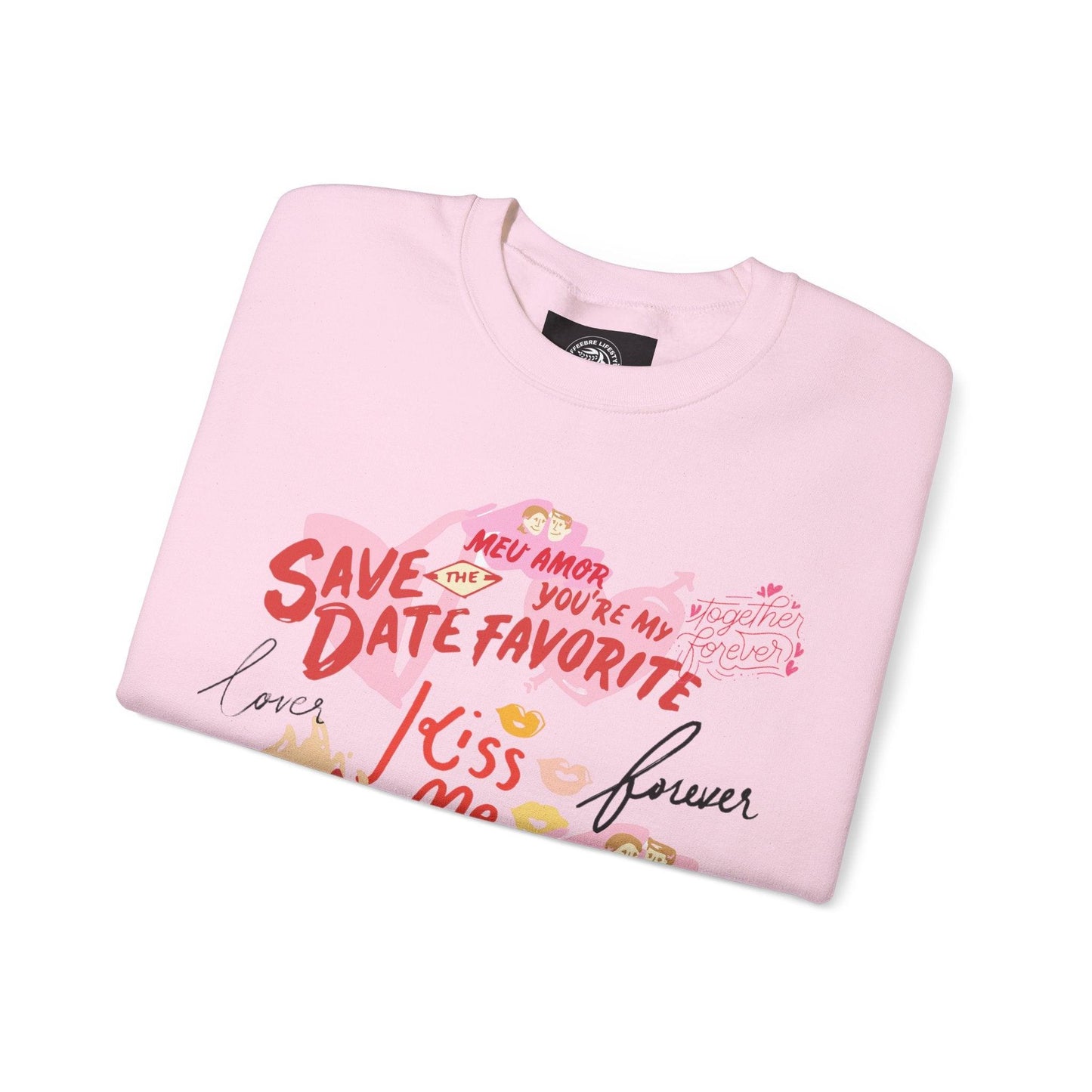 Valentine's Love Script Unisex Crewneck Sweatshirt - COFFEEBRE