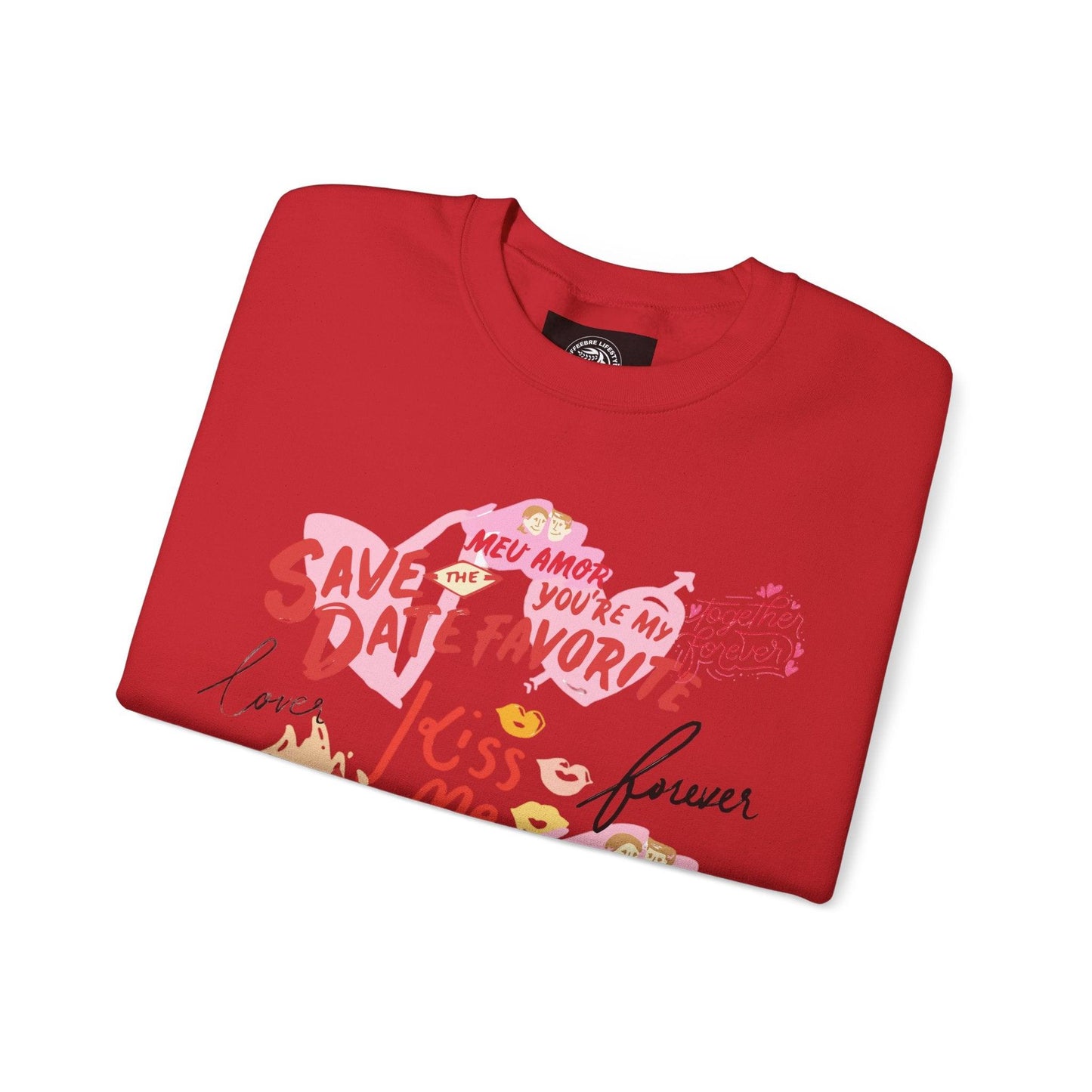 Valentine's Love Script Unisex Crewneck Sweatshirt - COFFEEBRE