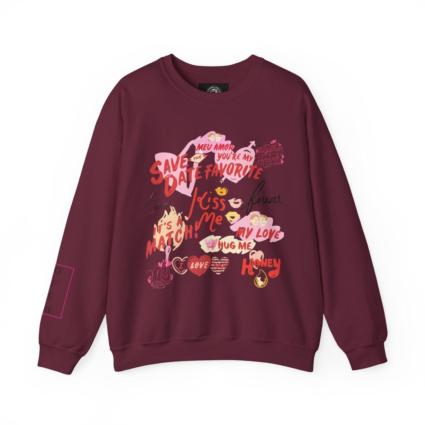 Valentine's Love Script Unisex Crewneck Sweatshirt - COFFEEBRE