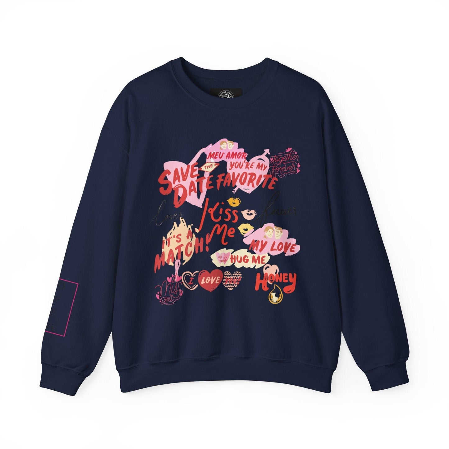 Valentine's Love Script Unisex Crewneck Sweatshirt - COFFEEBRE