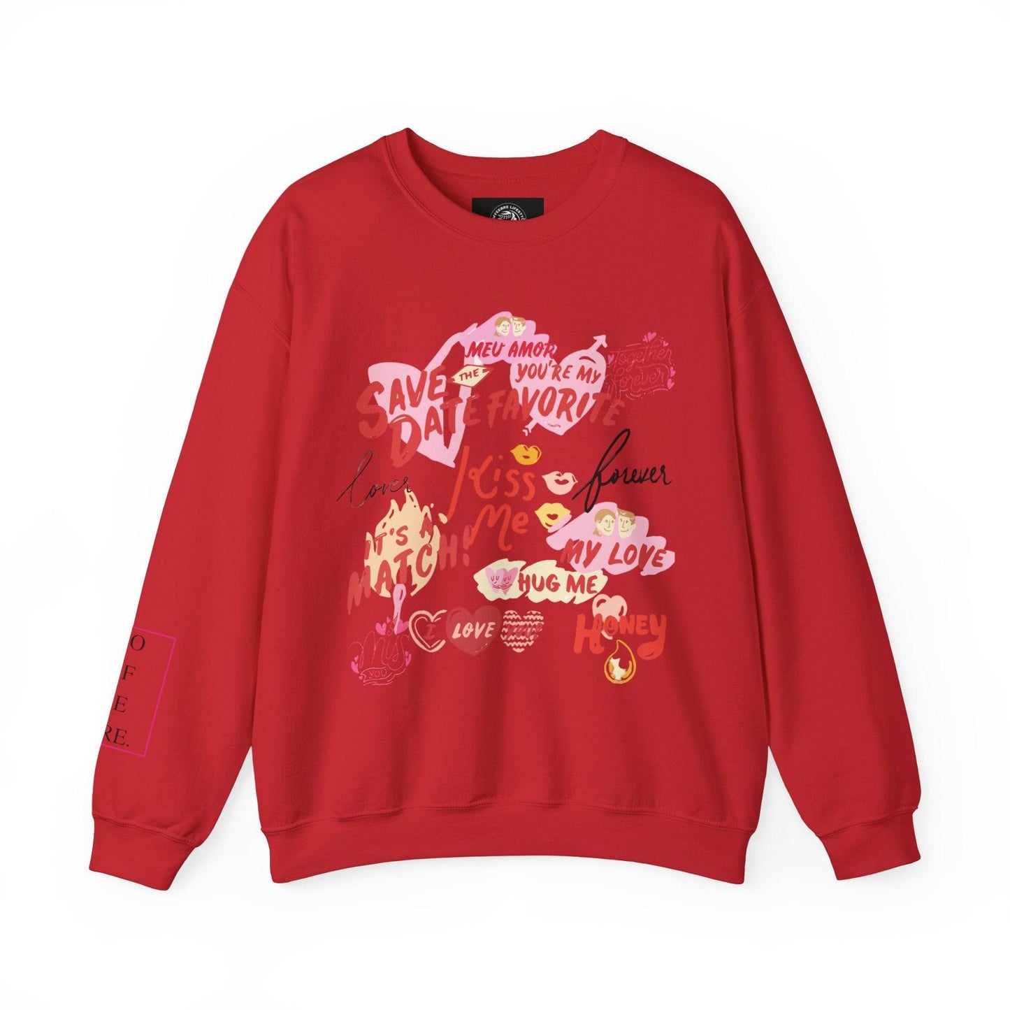 Valentine's Love Script Unisex Crewneck Sweatshirt - COFFEEBRE