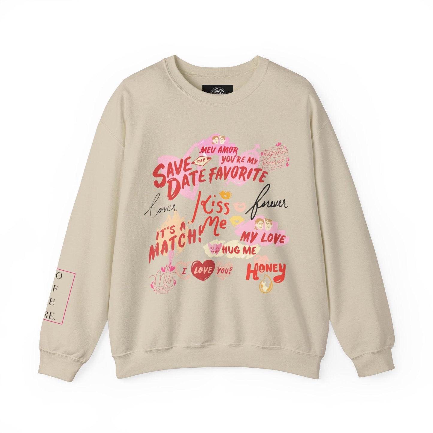 Valentine's Love Script Unisex Crewneck Sweatshirt - COFFEEBRE