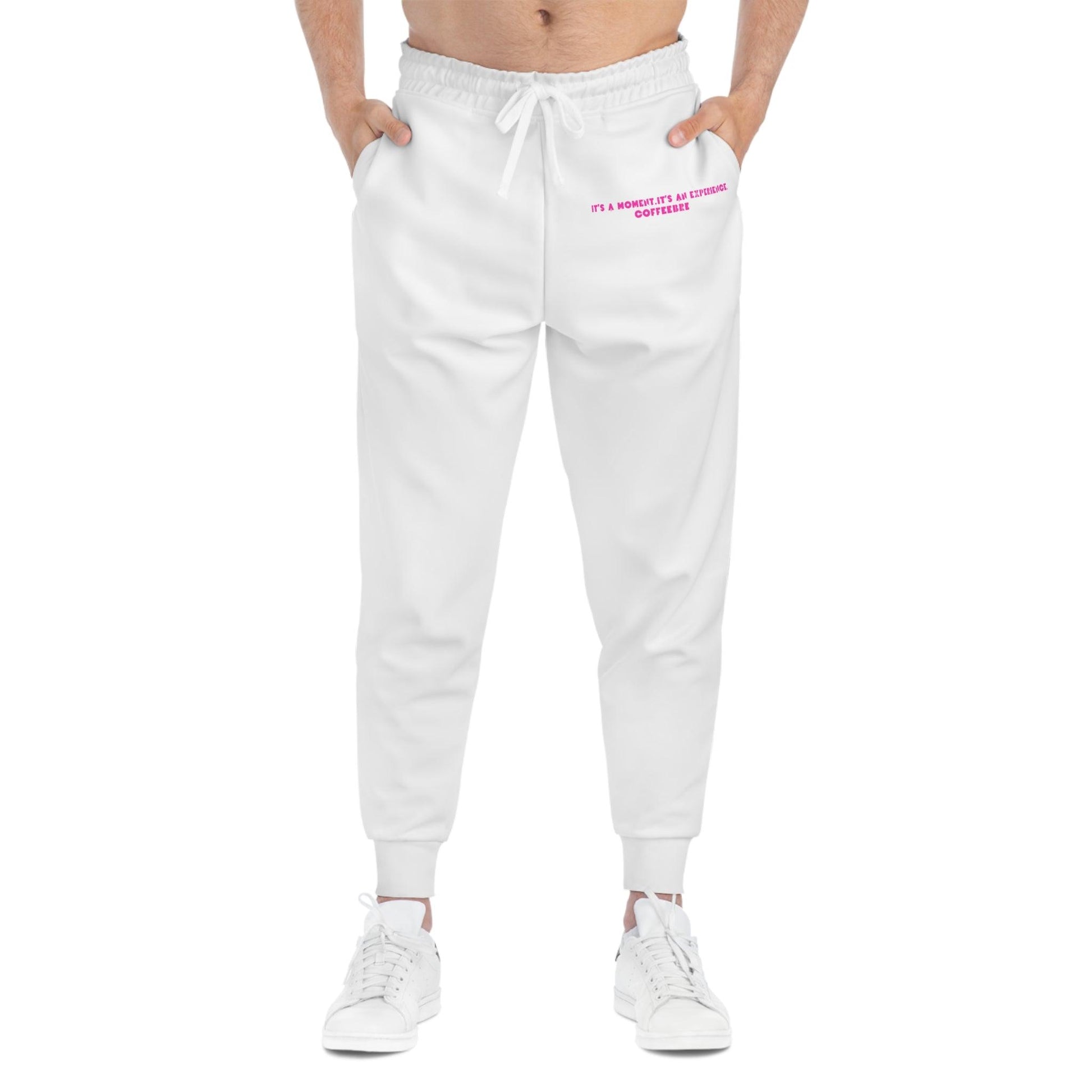 White Athletic Joggers - COFFEEBRE