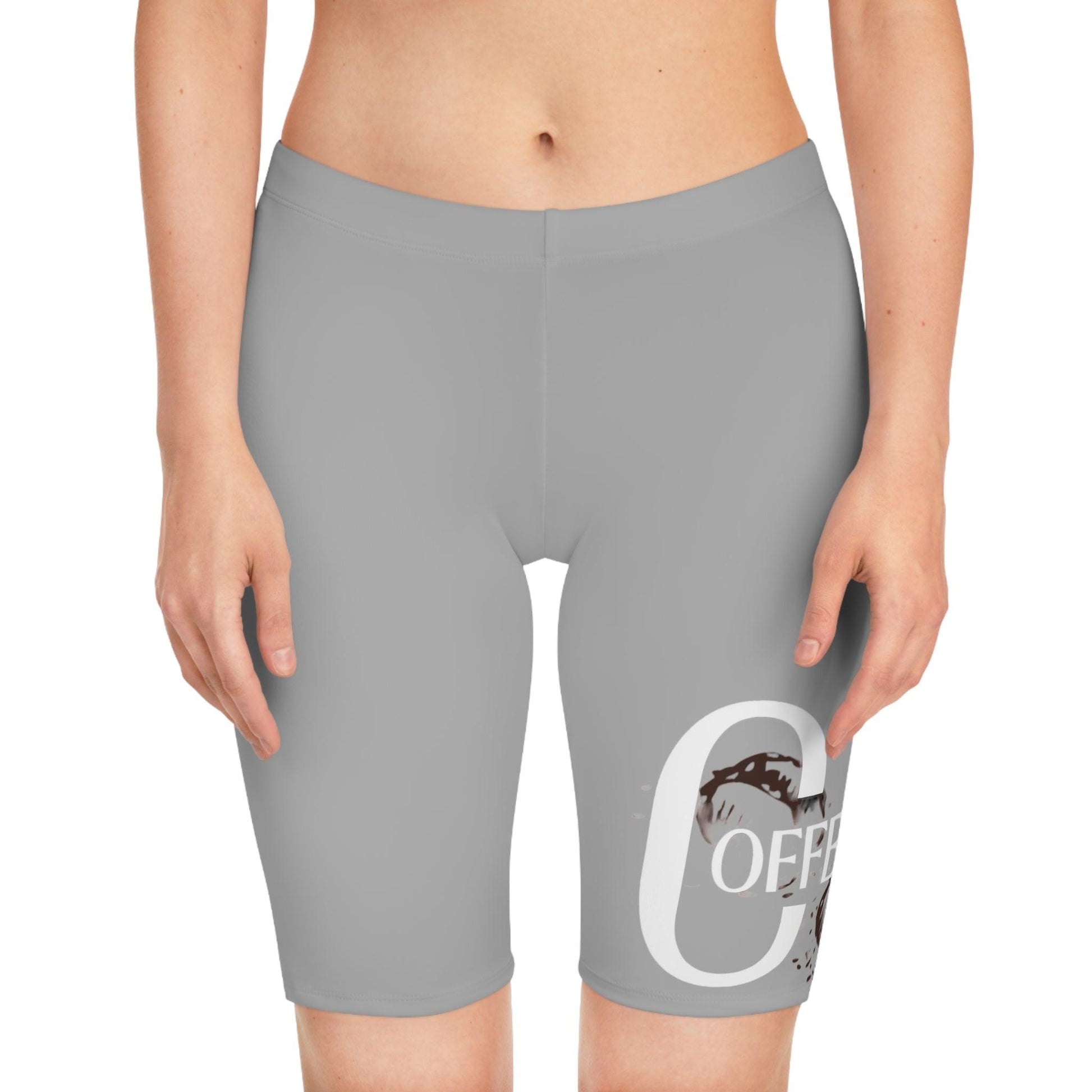 Women's Bike Light Grey Shorts - COFFEEBRE