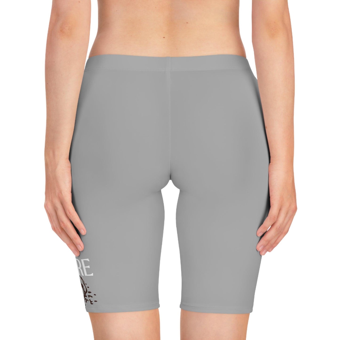 Women's Bike Light Grey Shorts - COFFEEBRE