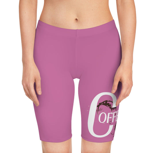 Women's Bike Light Pink Shorts - COFFEEBRE