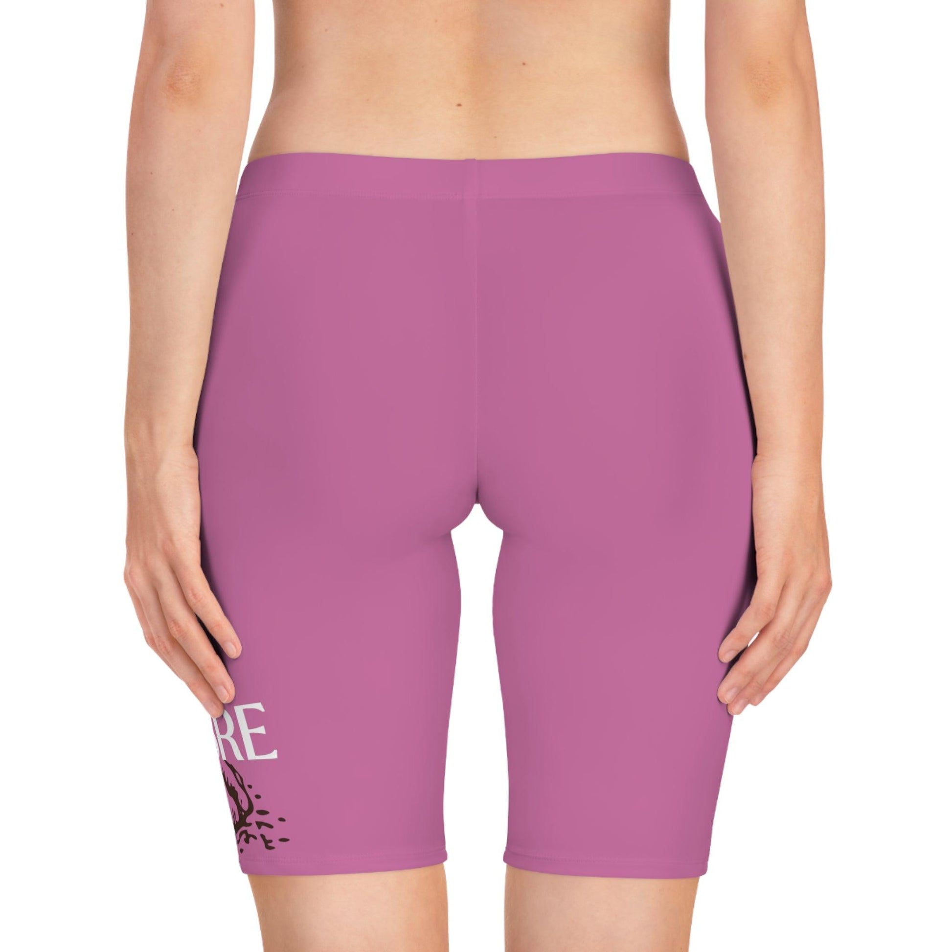 Women's Bike Light Pink Shorts - COFFEEBRE