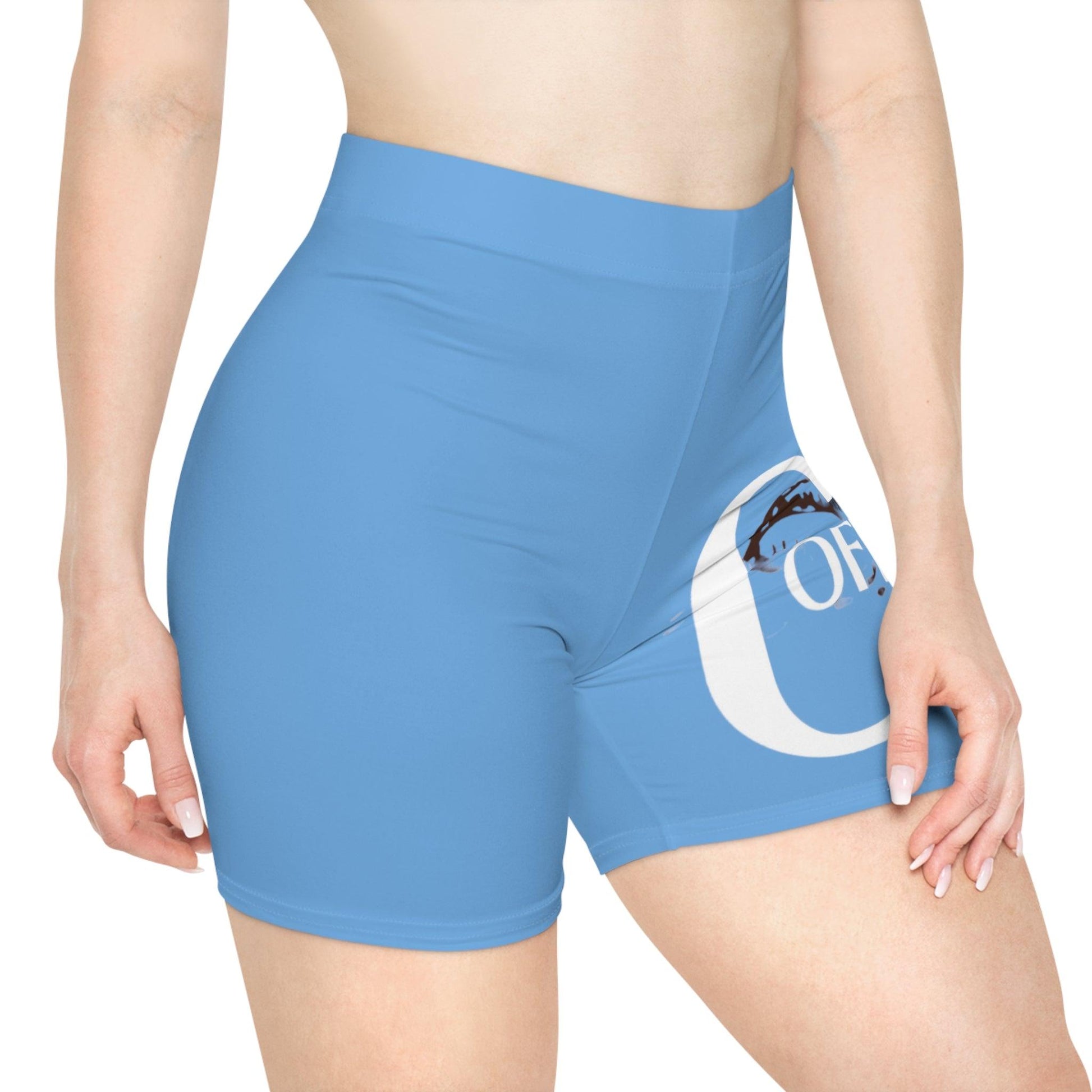 Women's Light Blue Biker Shorts