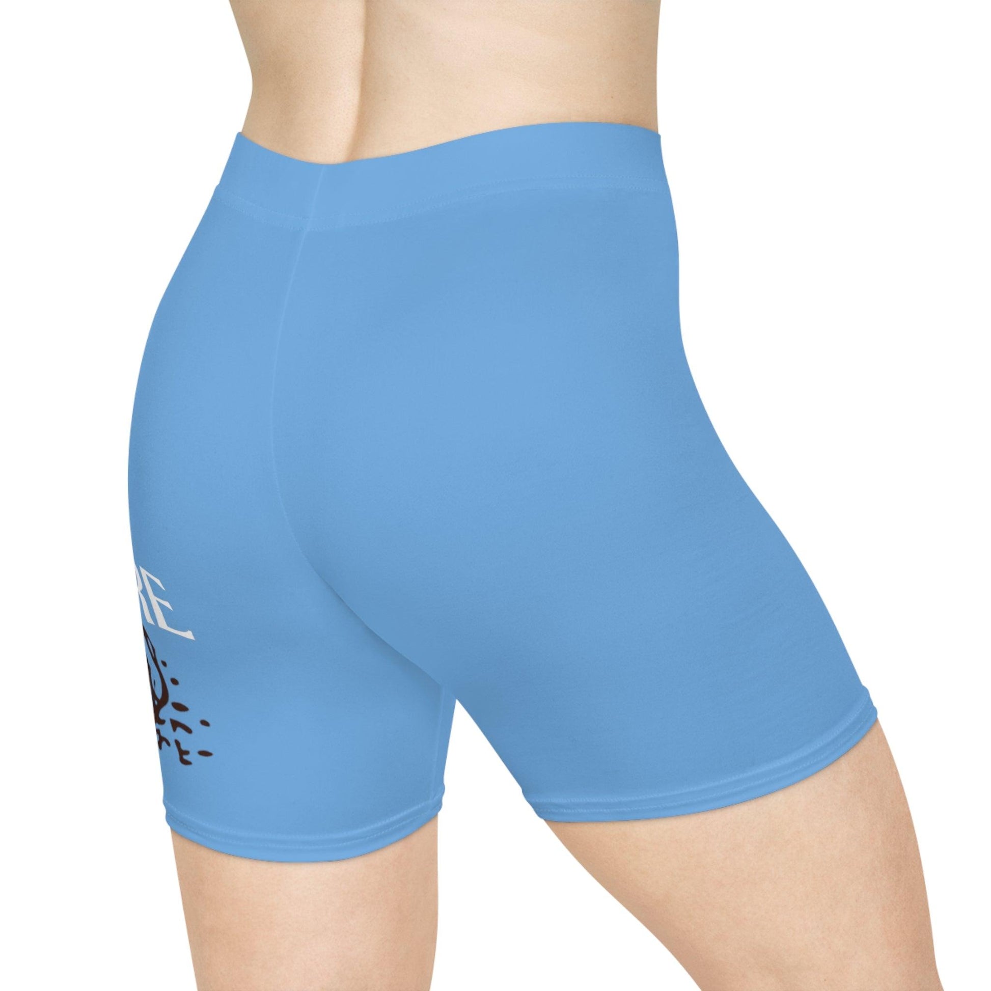 Women's Light Blue Biker Shorts