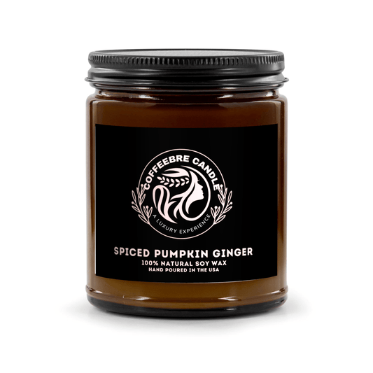 Coffeebre Luxury Spiced Pumpkin Ginger Scented Soy Candle 9oz - COFFEEBRE